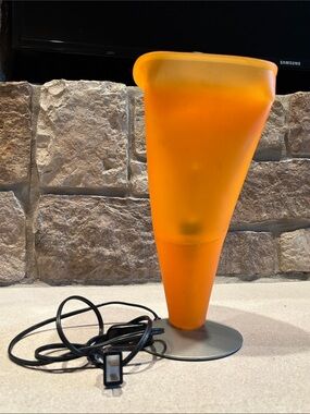 Orange Modern Cone Table Lamp - Unbranded